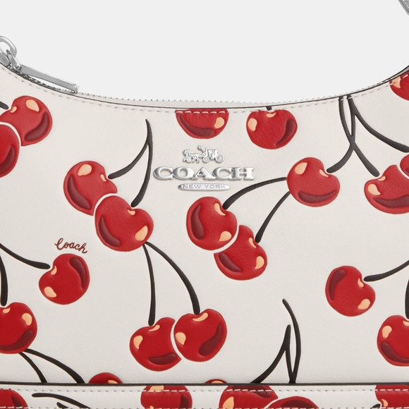 NWT!COACH Teri Shoulder Bag With Cherry Print - Picture 4 of 5